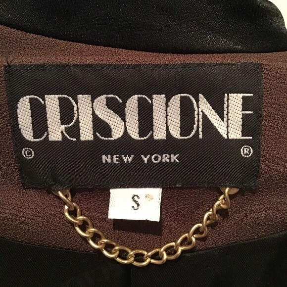 CRISCIONE New York Jacket Blazer Brown Size S - Picture 6 of 7